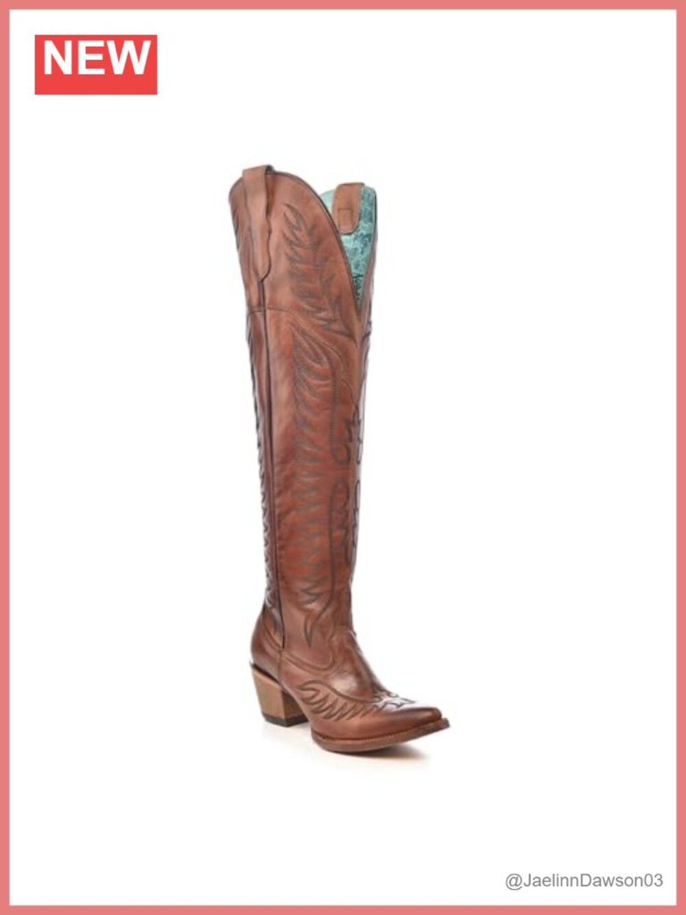 Handcrafted Western Tall Cowboy Boots Pull On J Toe Size 8.5 20 Inch Shaft